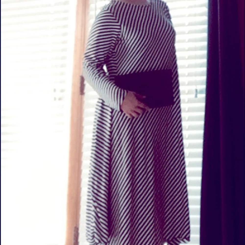 Shane Lee Inc striped black and white Dress